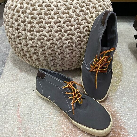 American Eagle (AEO) Mens High Top Sneakers Size 11 Gray &Rope Laces Gently Used - Picture 3 of 5